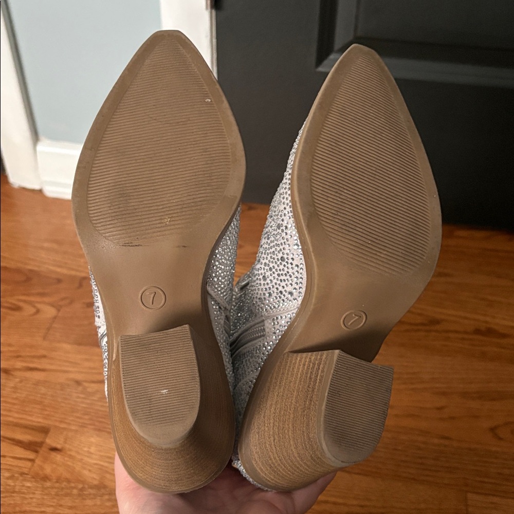 Universal Thread silver rhinestone cowboy boots s… - image 6